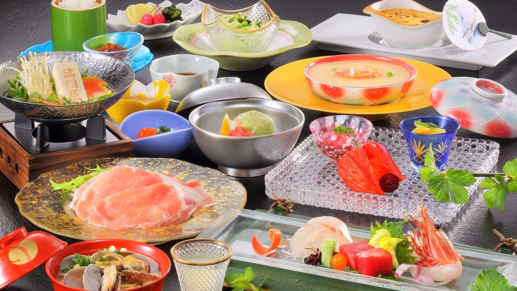 【お子様は2名まで無料♪】＜7/18〜8/31限定＞夏の家族旅行応援！夕食は米の娘ぶたしゃぶ和会席