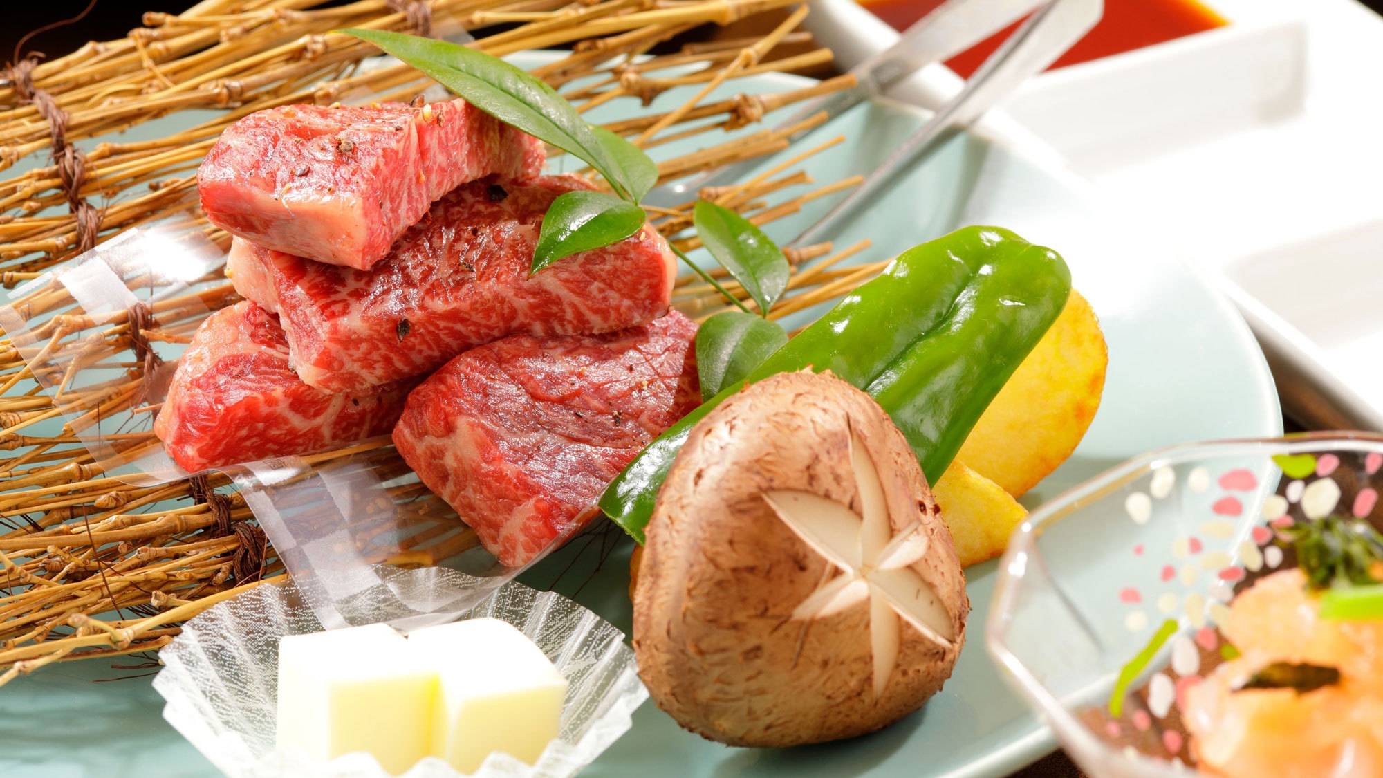 【あしたか牛 or 金目鯛しゃぶしゃぶ】選べるメインは海or山の幸
