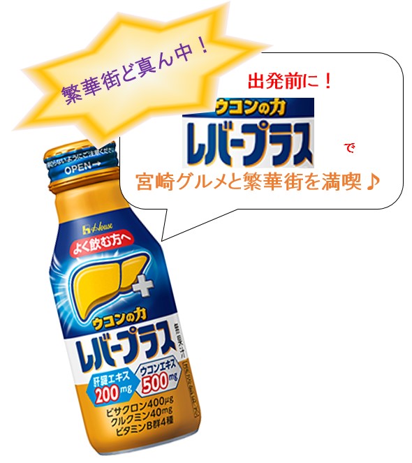 夜は繁華街へ！という方にピッタリ！“ウコンの力レバープラス”で肝臓セーブ！◆繁華街まで徒歩１分◆