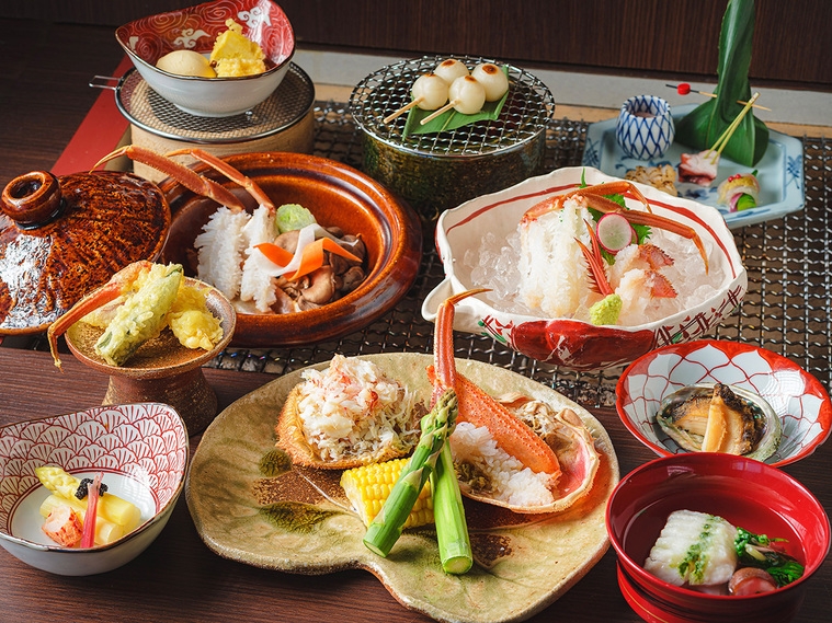 【1日4室限定】蟹を贅沢に使用した豪華会席料理付プラン≪2食付/朝食：コース≫