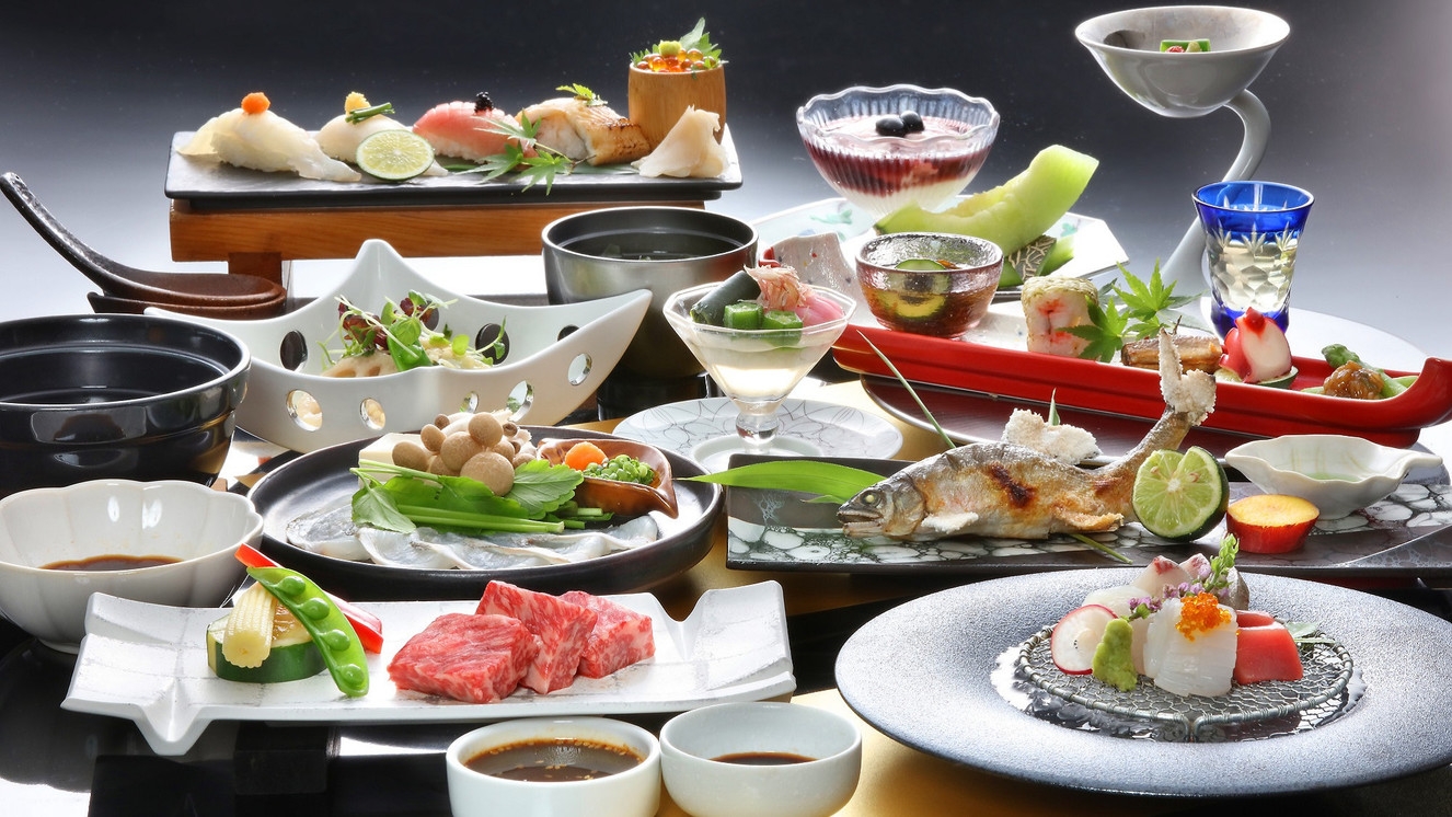 【黒毛和牛ステーキ・お寿司など／鶴翔会席】お料理重視の方へ、おなかもこころも贅沢に！（会場食）