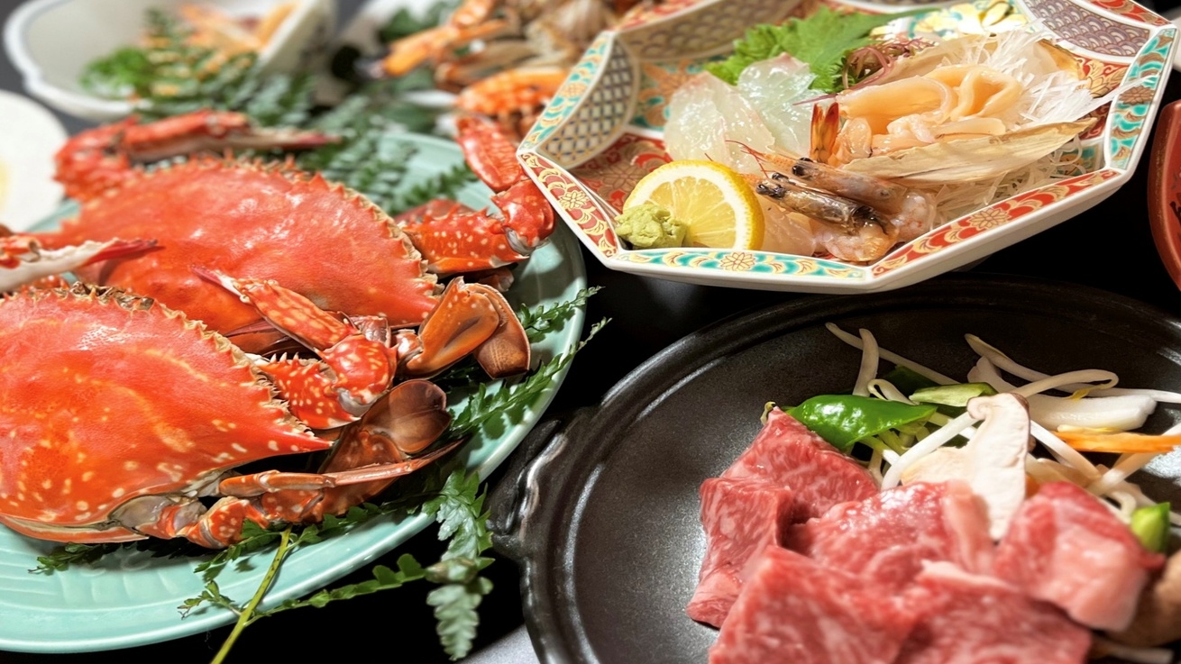 【贅沢グレードUP】竹崎カニx焼きカニ佐賀和牛陶板焼き｜記念日やご褒美旅に