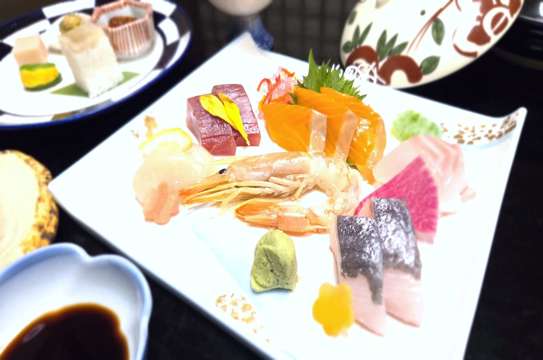 【基本プラン／満潮会席】特選御造り六種盛付／コスパ抜群でお料理も満足！「ちょうどいい」一押しプラン