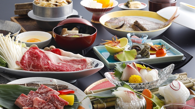 ◆当館スタンダード肉プラン♪和牛サーロイン石焼×すき焼き×伊根の地魚に舌鼓☆自家堀天然温泉美人の湯♪